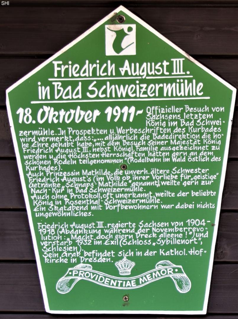 Friedrich August III. in Bad Schweizermühle