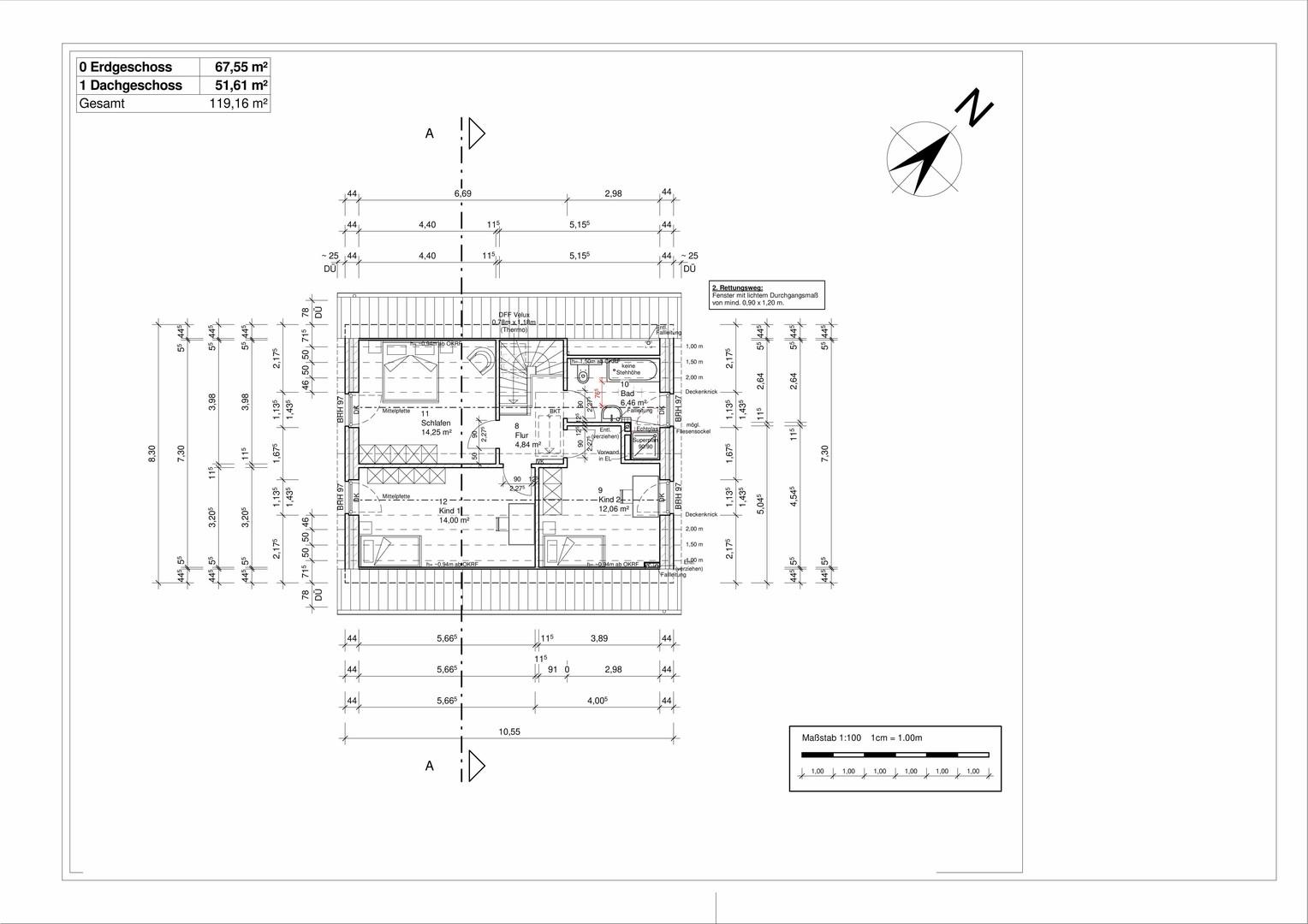 Grundriss Dachgeschoss
