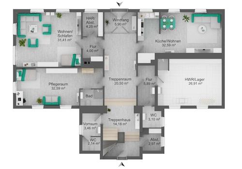 Erdgeschoss Grundriss