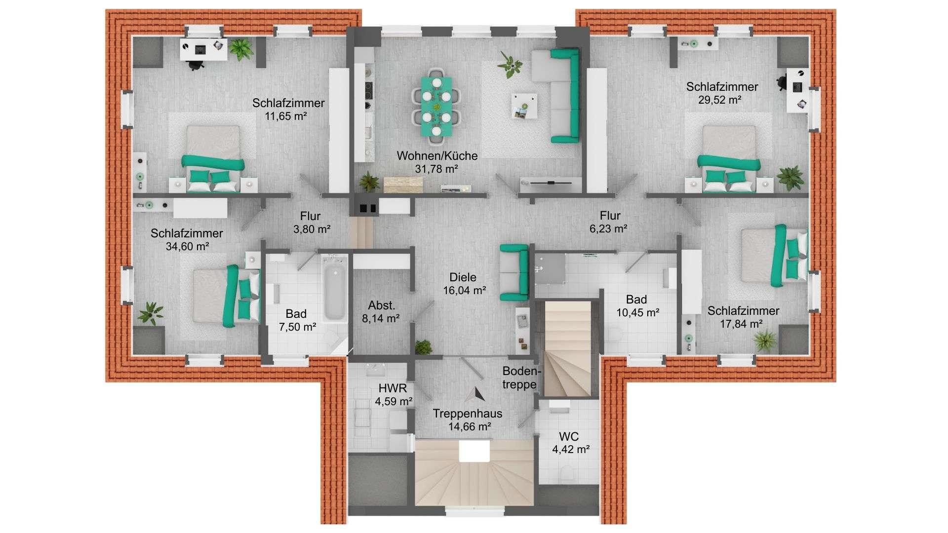 Dachgeschoss Grundriss