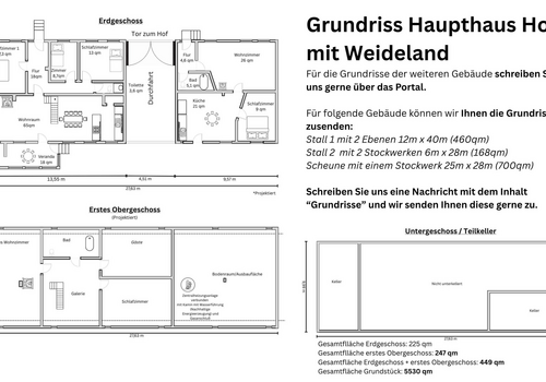 Grundrisse der Gebäude