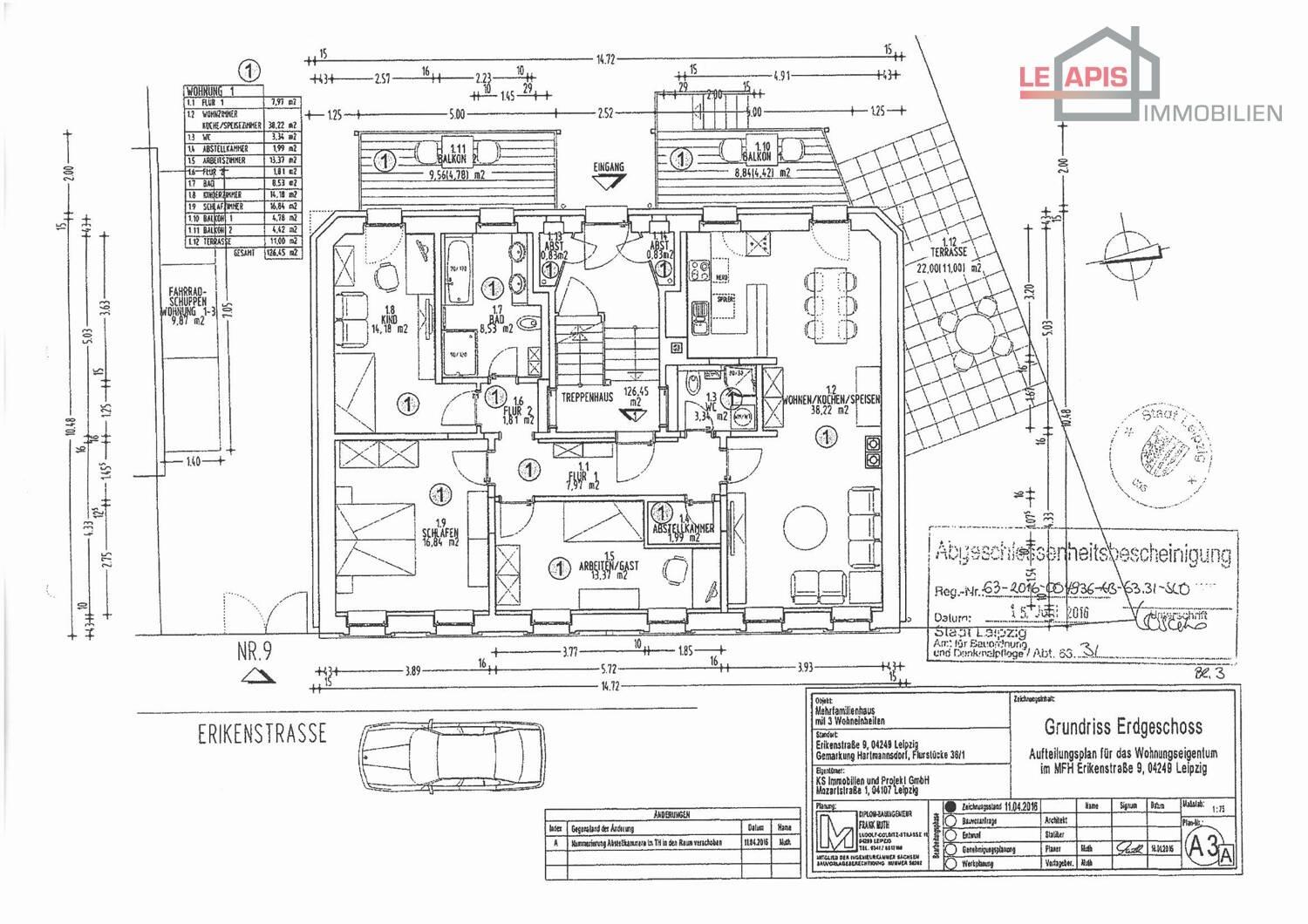 Grundriss EG, WE01 - Erikenstr. 9