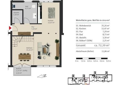 Grundriss Wohnung 18