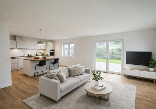 Wohnküche mit KI gearbeitet