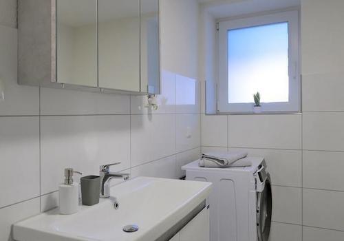 Waschmaschine im Bad