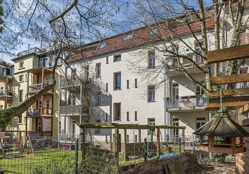 Eigentumswohnung | Gartenseite mit Balkonen