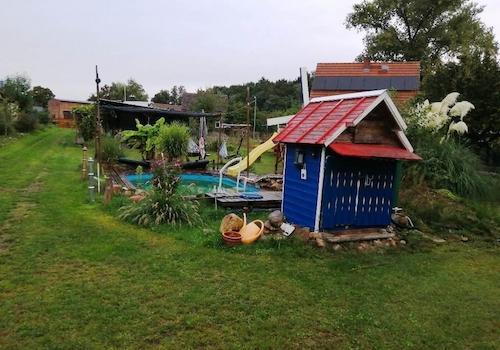 Blick auf Zufahrt Grundstück 