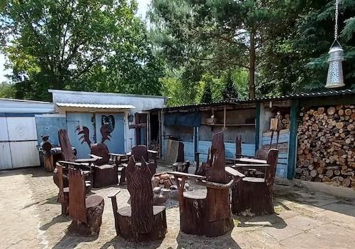 Sitzgruppe an feuerstelle