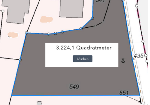 beispielhafte Grundstücksteilung
