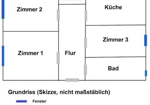 Skizze Grundriss