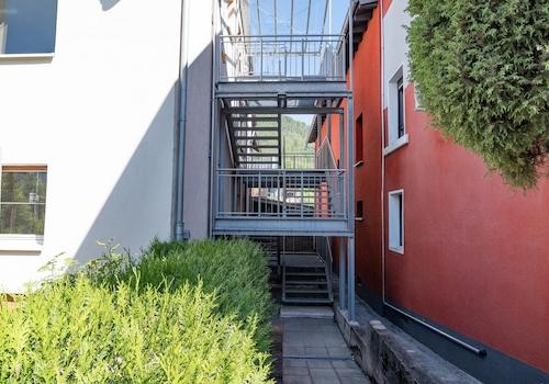 Zugang über Außentreppe