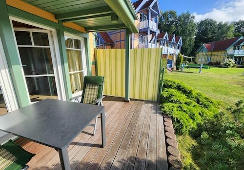 Terrasse m. Windschutz