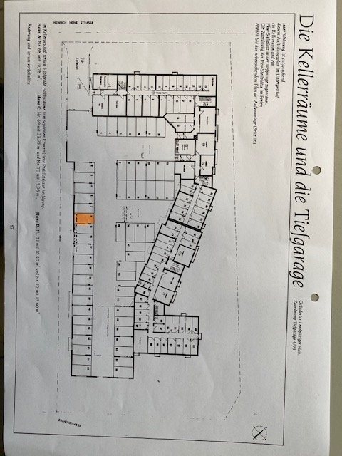 Grundriss Tiefgarage und Keller