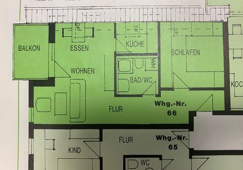 Grundriss WE 66
