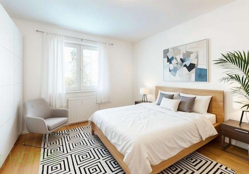 Schlafzimmer (Einrichtungsvorschlag KI generiert)