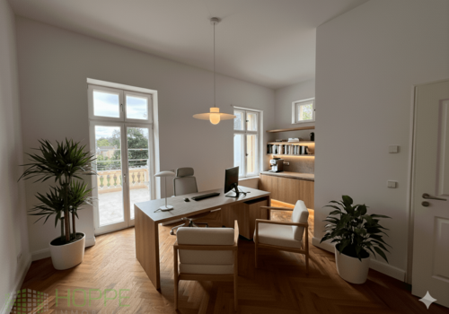 Büro (Einrichtungsbeispiel KI generiert)