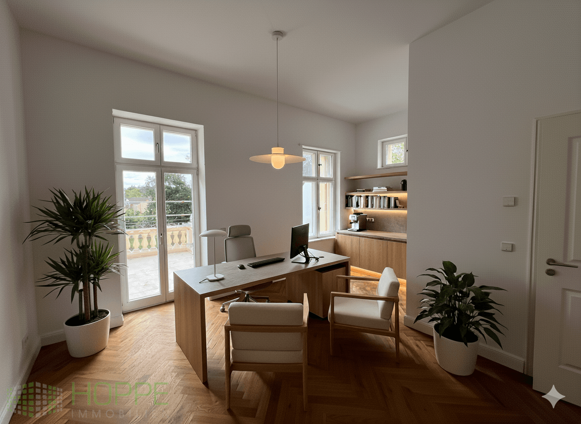 Büro (Einrichtungsbeispiel KI generiert)