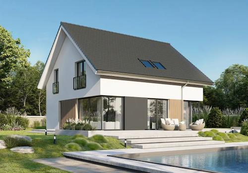 Illustration Hausansicht Rückseite Point 153.1 S