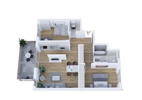 Grundriss WG 8, 10, 12