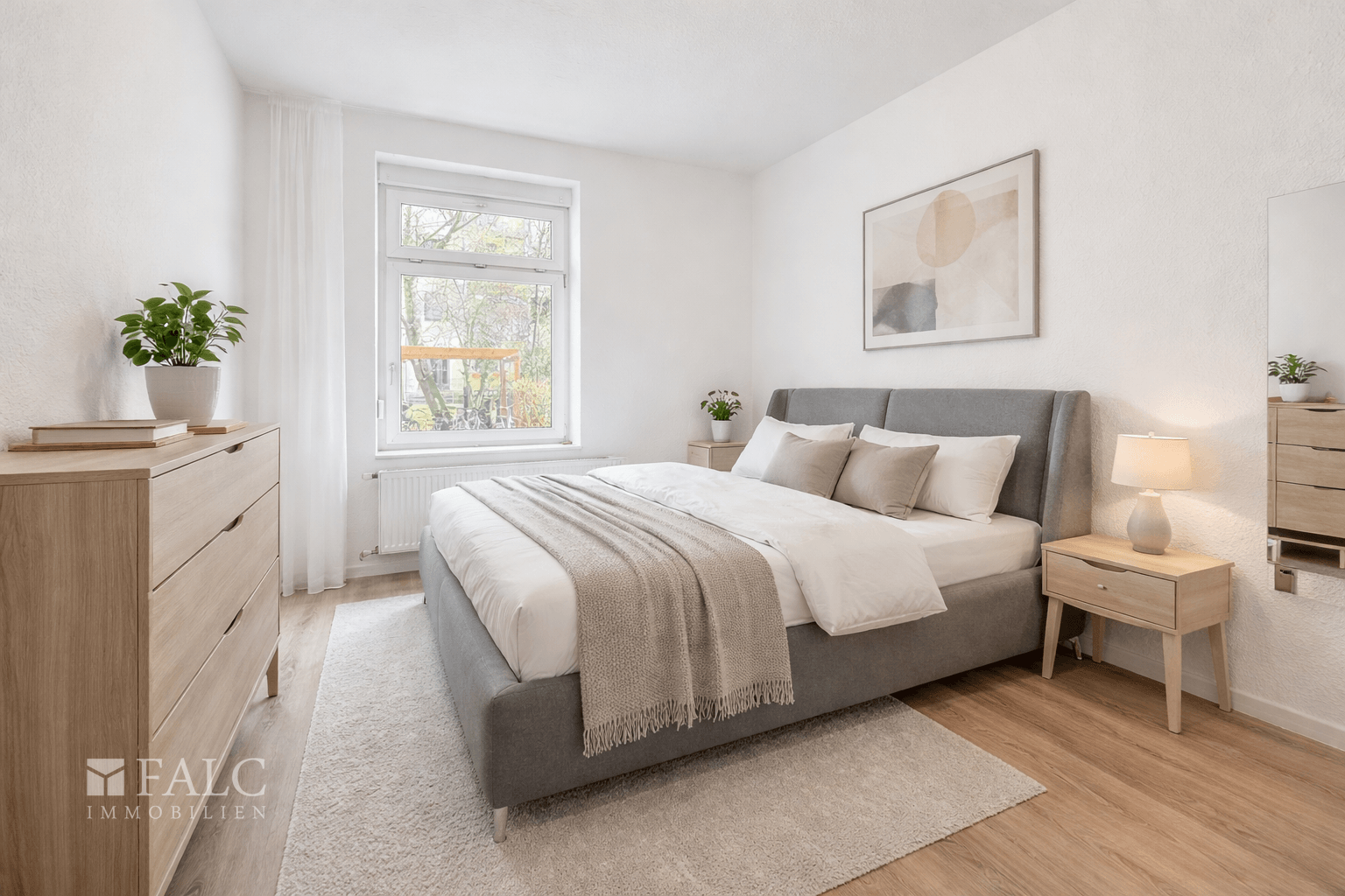 Schlafzimmer virtuell eingerichtet