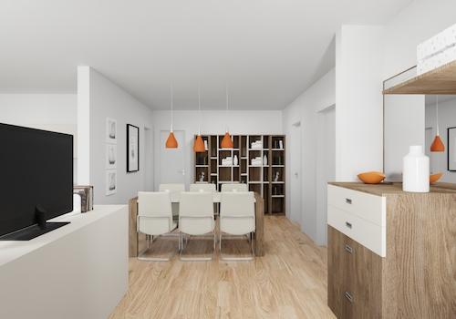 Wohn-Essbereich - Illustration