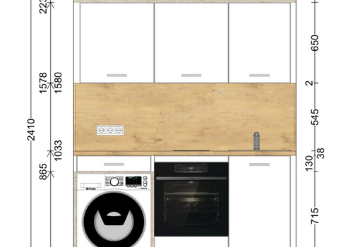 Skizze der zukünftigen Küche