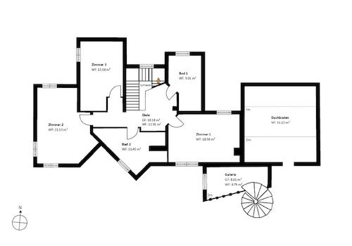 Grundriss Obergeschoss