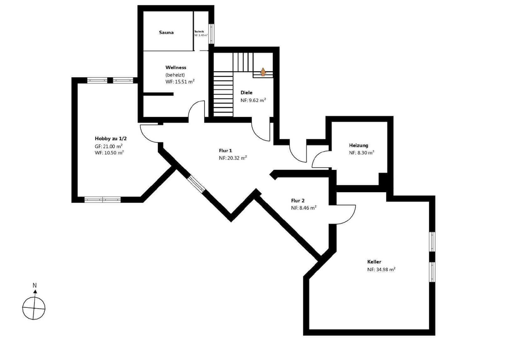 Grundriss Untergeschoss