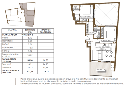 Grundriss vom Penthouse 