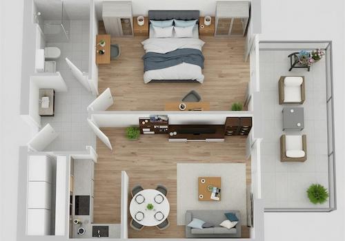 Aufteilung der Wohnung