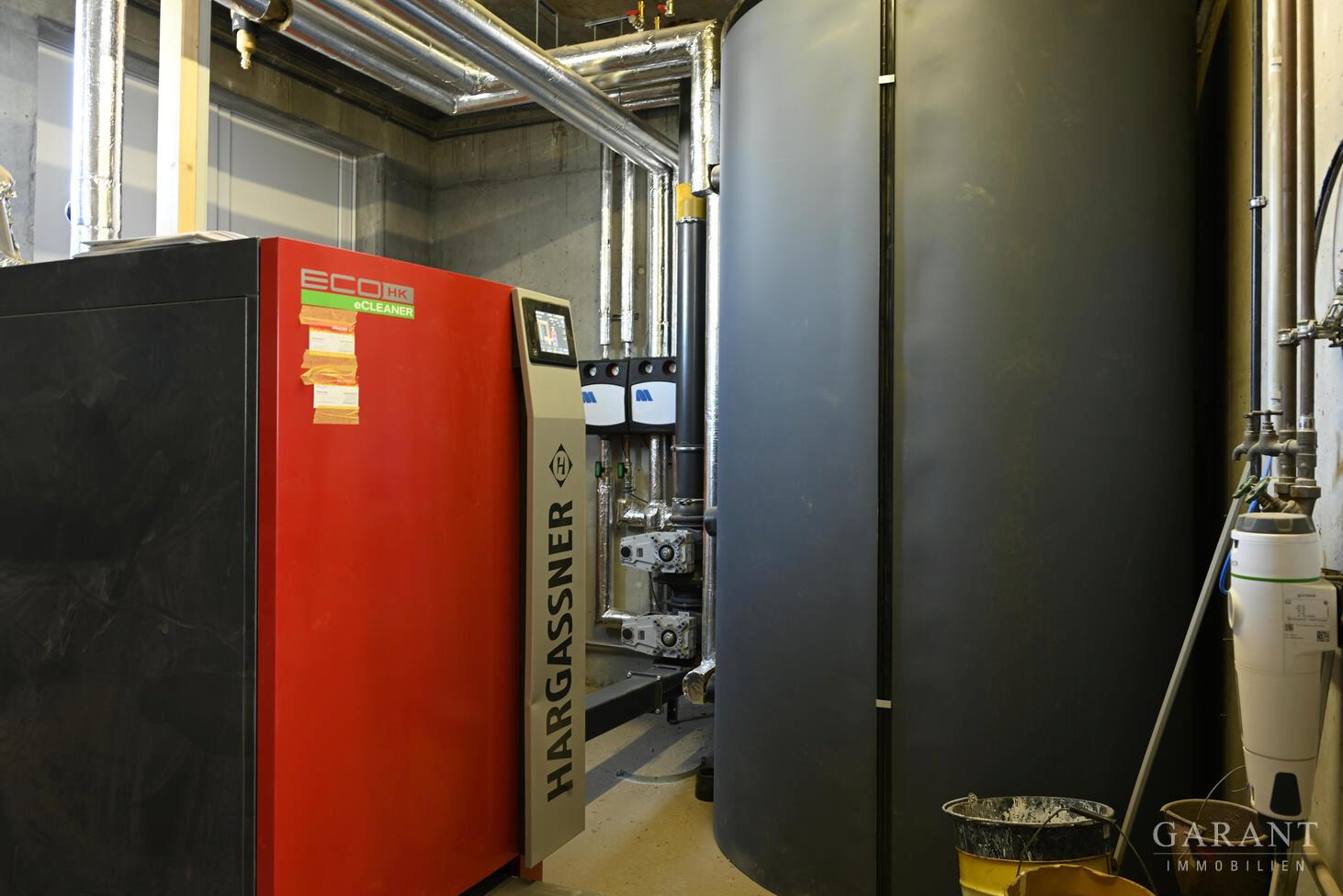 Moderne Hackschnitzelheizung