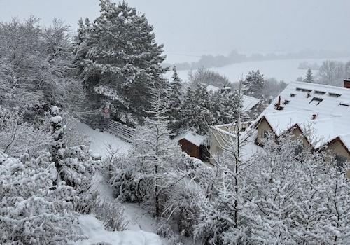Aussicht auf Garten - Winter