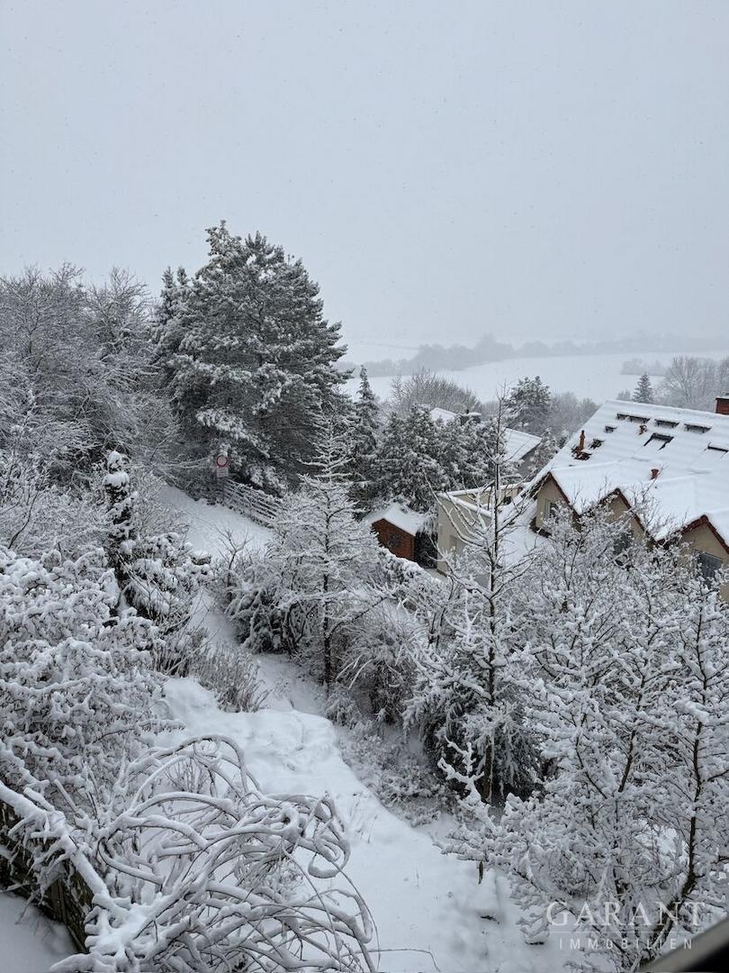 Aussicht auf Garten - Winter