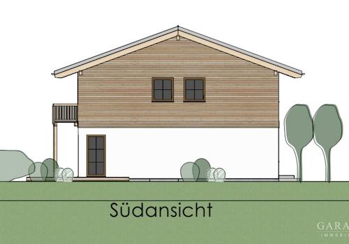 Doppelhaus Südansicht