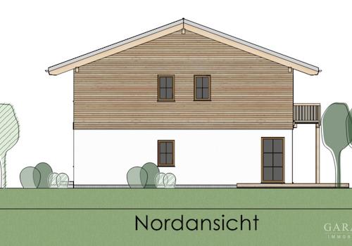 Doppelhaus Nordansicht