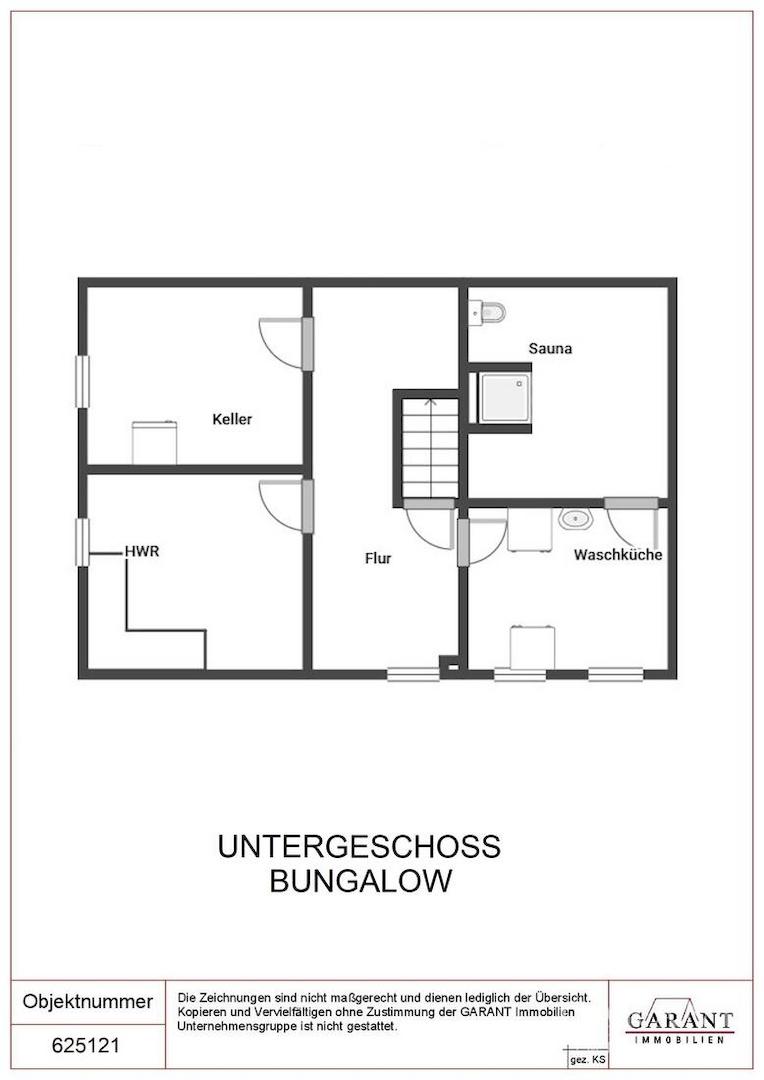 Grundriss Untergeschoss Bungalow