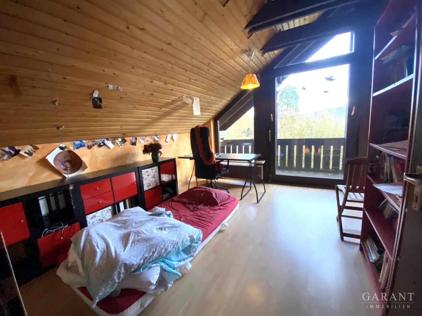 Blick in ein DG-Zimmer 