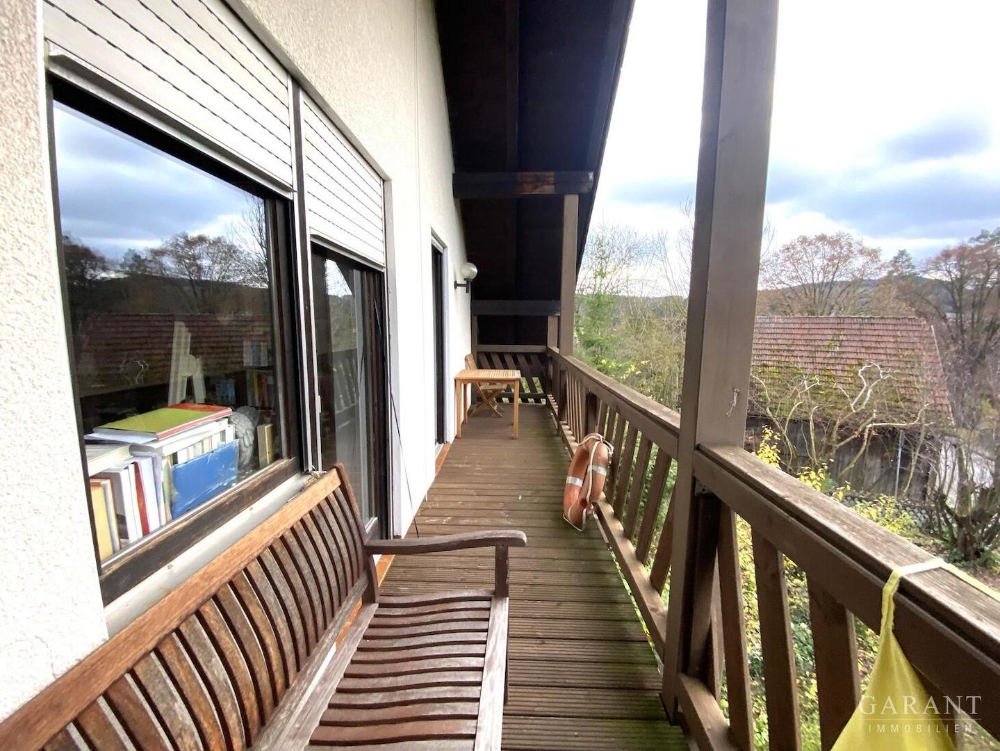 Blick auf den Westbalkon