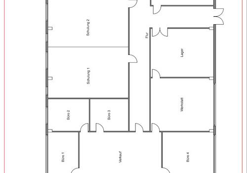 Grundriss Erdgeschoss Gewerbeobjekt