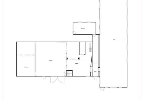 Grundriss Erdgeschoss hinteres Nebengebäude