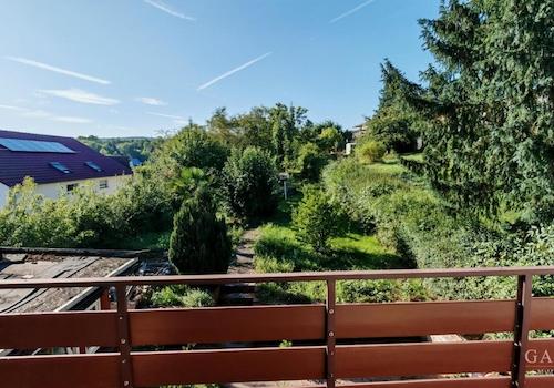 Balkonansicht Garten