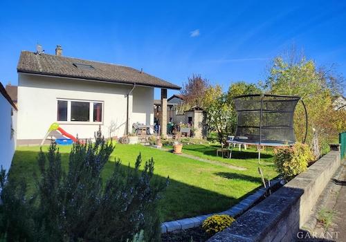 Rückseite Haus Garten