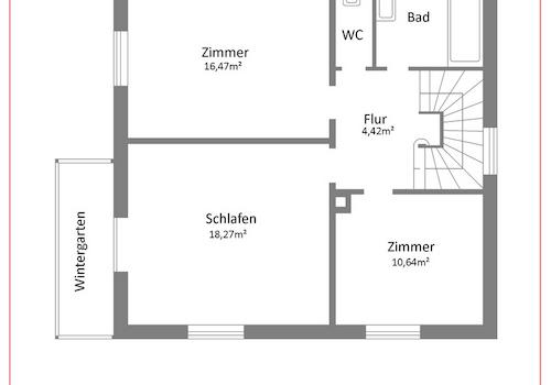 Grundriss  Obergeschoss