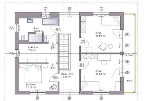 Grundriss Obergeschoss