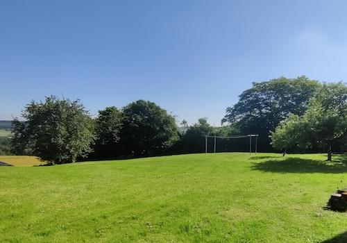 Wiese hinter den Häusern B2