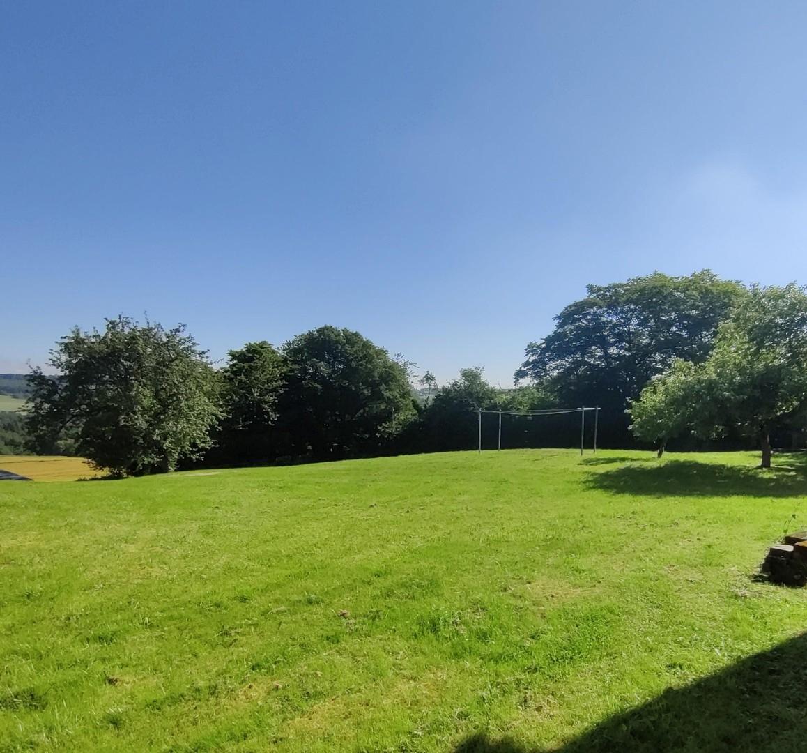 Wiese hinter den Häusern B2