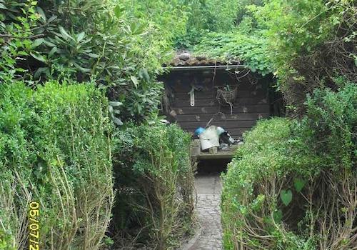 Blick auf das Igelhaus/Schuppe