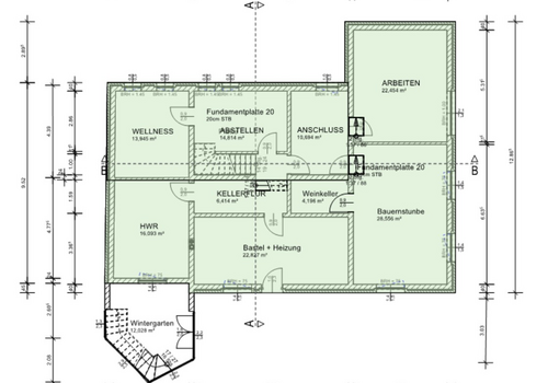 Grundriss Keller/Untergeschoss