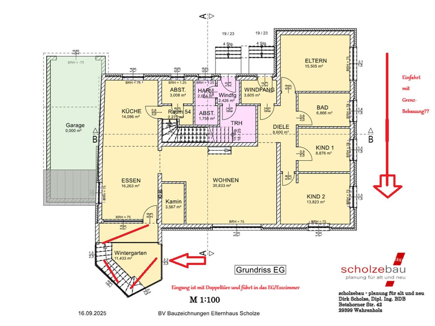 Grundriss Teilungsentwurf