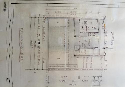 Grundriss Dachwohnung Gauben